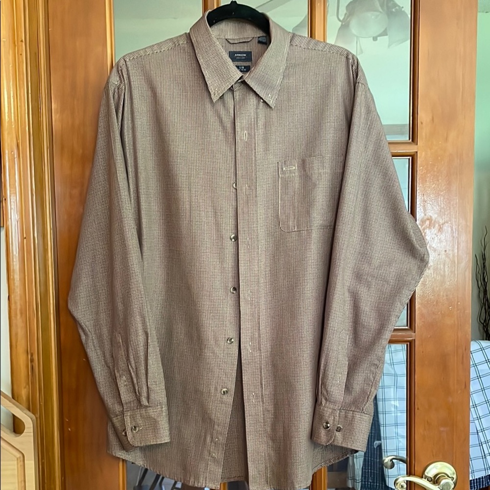 Arrow Brown Casual Button Down Shirt